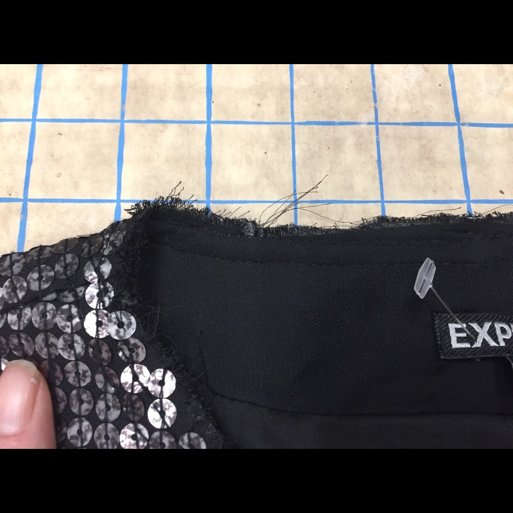 Express Sequin Motorcycle Jacket Size Medium - image 4